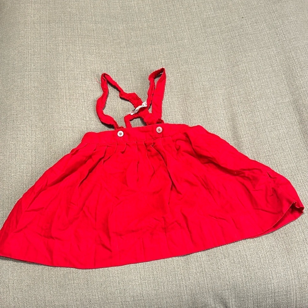 Vintage myella red jumper dress made in Canada imported British Glenscot size 6